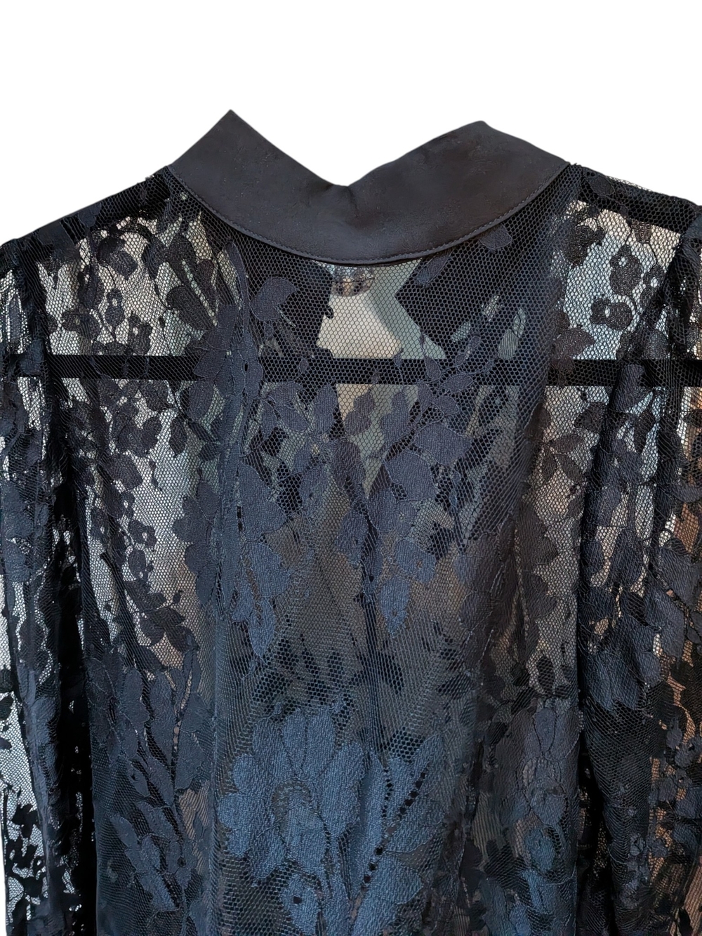 Women's Lace Long Sleeve Top With Long Train Size XL - Picture 6 of 10